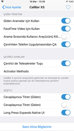 CallBarXS iOS 12 TR YAMA