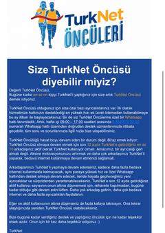 TurkNet'in 10 ve Üstü Abone Getirenlere Canlı Destek Hattı Kurduğu İddiası