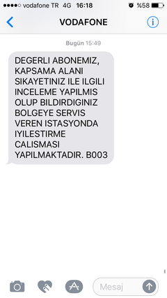 Vodafone 4G hız şikayeti