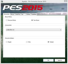  PES 2015 TAM EKRAN SORUNU