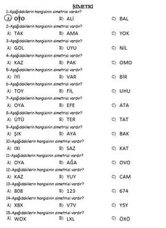 İLKOKULLAR İÇİN ETKİNLİK TEST VE UYGULAMALAR