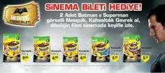  2 Nesquik Batman v Superman paketiyle sinema biletiniz Nesquik'ten hediye!