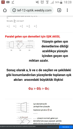 Fizik ışık akısı neydi beyler