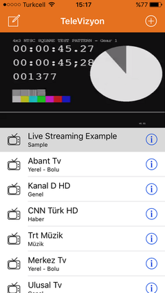 IOS TeleVizyon uygulaması