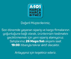 A101 online'da 100TL'ye 20 TL (200-20) indirim kuponu.