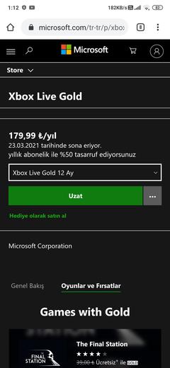 XBOX LİVE GOLD 1 Yıllık 179.00 TL<br>OLACAK 15.09.2019 TARİHİNDE!!!!