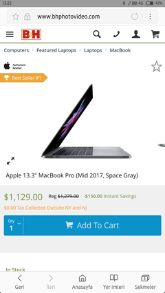Amerika'dan Alınma MacBook