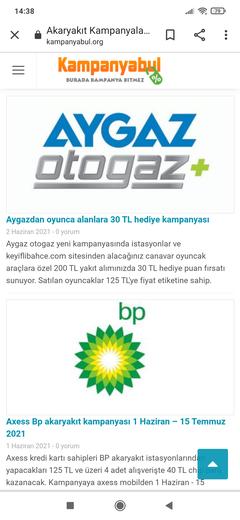 Güncel Akaryakıt kampanyaları ⛽🚦🛢️