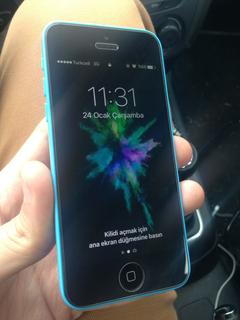 SATILDI> iPhone 5C 16GB Mavi Renk