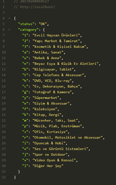 Gittigidiyor'a php CURL ile bağlanıp kategorilerini çekmek