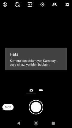 Sony xz 1 telefonumun kamera ve el feneri çalışmıyor