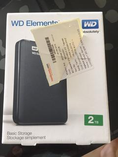  WD Elements 2TB USB3.0 2.5' Taşınabilir Disk 220TL (Sıfır)