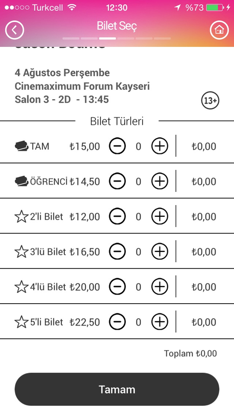 Cinemaximum İnternetten Avantajlı Biletler Kampanyası (5-6 liraya biletler)