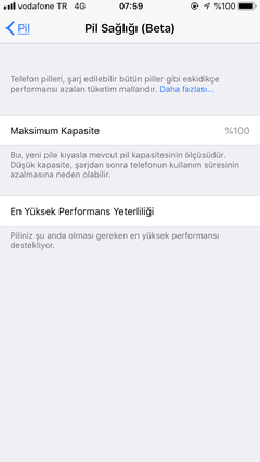 Pil Sağlığımızı paylaşıyoruz (iOS 11.3)