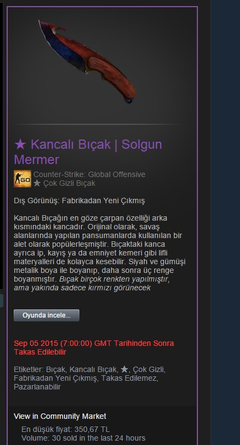  CS GO Kancalı Bıçak - Solgun Mermer fabrikadan yeni çıkmıs