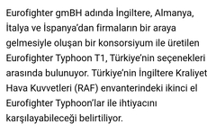 Hava kuvvetlerimize Eurofighter Typhoon hayırlı olsun diyelim mi?