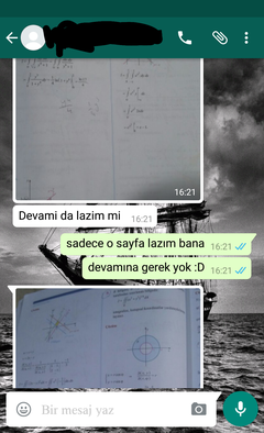  EDİT GELDİ: BEYLER KIZDAN NOT İSTEDİM, TERSLEDİ VE ENGELLEDİ (SS'LI WHATSAPP)