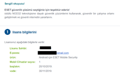 ESET NOD32 Internet Security & ESET NOD32 Antivirus Orjinal Lisans 30.11.2019 Tarihine Kadar