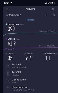 TÜM OPERATÖRLER 4,5G HIZ TESTİ [ANA KONU] 5G YE DOĞRU ADIM ADIM