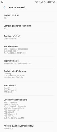 Galaxy S7 Edge OREO ERB9 Rom V2.1 11.03.18 Androidatesi ne Özel S9+ Port Sorunsuz Sürüm