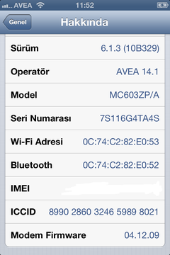  IP4 Shsh Kaydı Olmadan iOS 7 den iOS 6 ya Dönme %100 garanti ama TETHERED