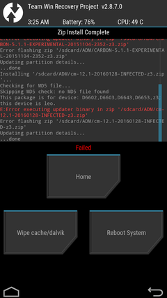  Z3 cm12.1 ve cm13 kurulumu SORUNU