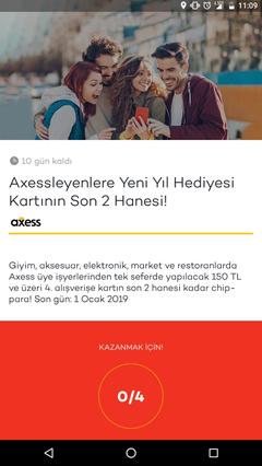 Axessleyenlere yeni yıl hediyesi kartınızın son 2 hanesi!