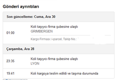 AMAZON KARGO KONUSU. iparcel almaya baslamis