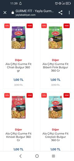 Yayla bakliyat fit gurme bulgur pilavı 1 TL