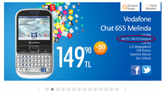  Vodafone Chat 655 Melinda (SIM Kilitsiz) HIZLIAL 149,90 TEKRAR..