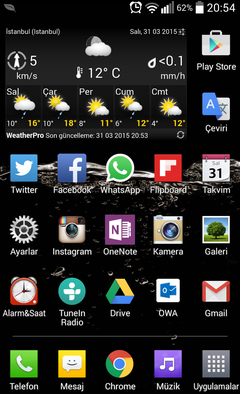  LG G2 widget sorunu