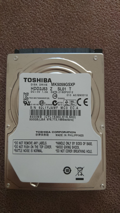  500 GB TOSHIBA 2.5' HDD