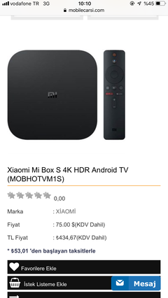 446 TL/Xiaomi Mi Box S 4K HDR Android TV /mobilecarsi.com