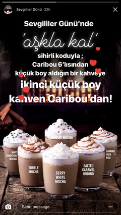 Caribou’da 1+1 Kahve Kampanyası