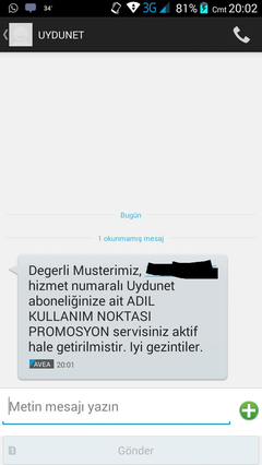  Uydunet SMS