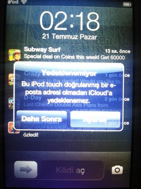 iPod sorunu.