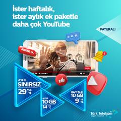 Turk telekom sinirsiz youtube paketi var mi ?