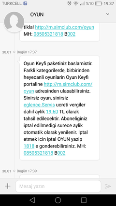 Turkcell Simclub dolandırıcılığı!