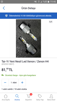 Hangi h4 led far ampulü ? Ve led mi xenonmu ?