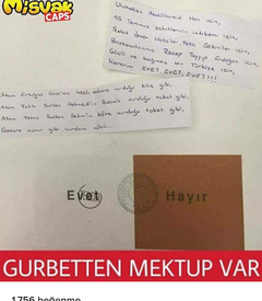 Gurbetten mektup var #AK NEFERLER