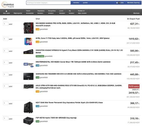 7000TL Monitor + Kasa sistem