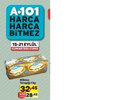 A101 1 KG MİLKTEN TEREYAĞ 28,45 TL (15-21 EYLÜL)