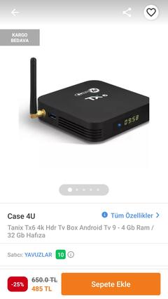 Case4U Tanix Tx6 4K HDR 4/32 (Tv Box)