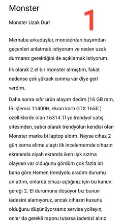 Monster laptop alınır mı