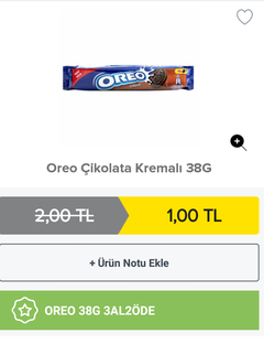 ⭕MİGROS⭕OREO 38 GR 1 TL(3AL 2 ÖDE 67 KRŞ)