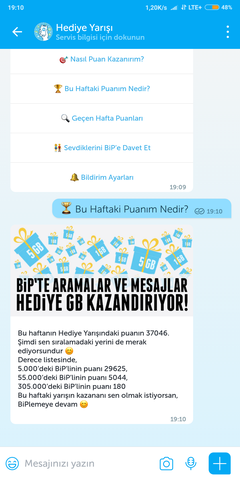 Bip Hediye Avı!