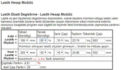 2012 Corsa D Lastik Ebat Değişimi