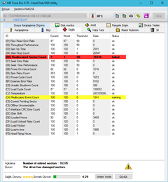 HDD Bad Sector sorununu nasıl çözdüm? (HD Tune)