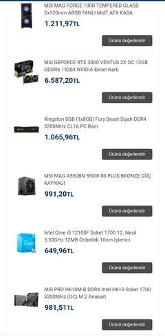 12.500 TL Bütçeli PC