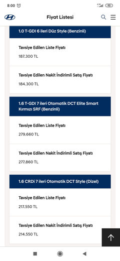 ÖTV DÜZENLEMESİ SONRASI İNDİRİM GELMESİ GEREKEN BİNEK ARAÇLAR SIRALI TAM LİSTE(Yeni Fiyatlar Eklendi